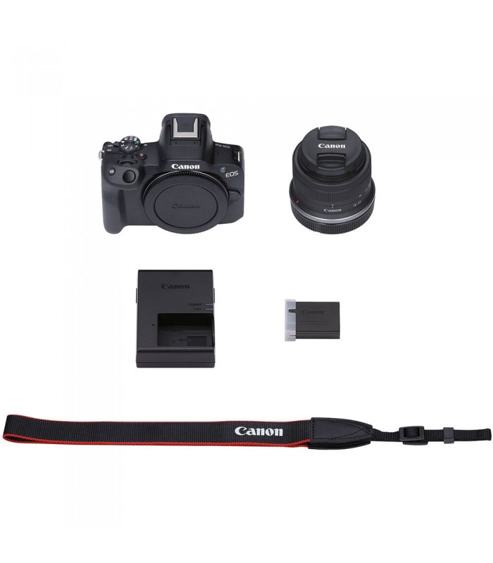دوربین دیجیتال بدون آینه کانن مدل EOS R50 همراه با لنز RF-S 18-45mm f/4.5-6.3 IS STM - رنگ مشکی