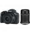 دوربین دیجیتال بدون آینه کانن مدل EOS R50 همراه با لنزهای ۴۵-۱۸ و ۲۱۰-۵۵ میلی‌متری - رنگ مشکی