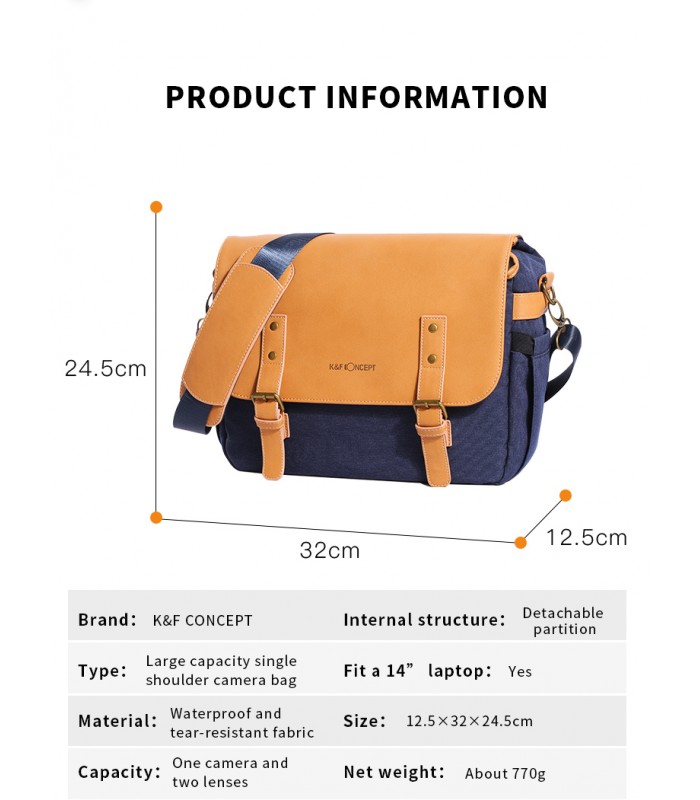 کیف شانه‌آویز دوربین K&F Concept مدل 13.062V1