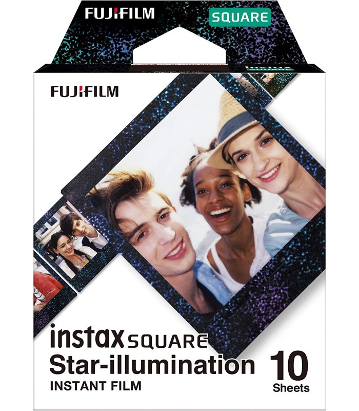 کاغذ عکس فوجی‌فیلم سیاه‌ سفید INSTAX MINI مدل SQUARE Star Illumination (ده برگ)