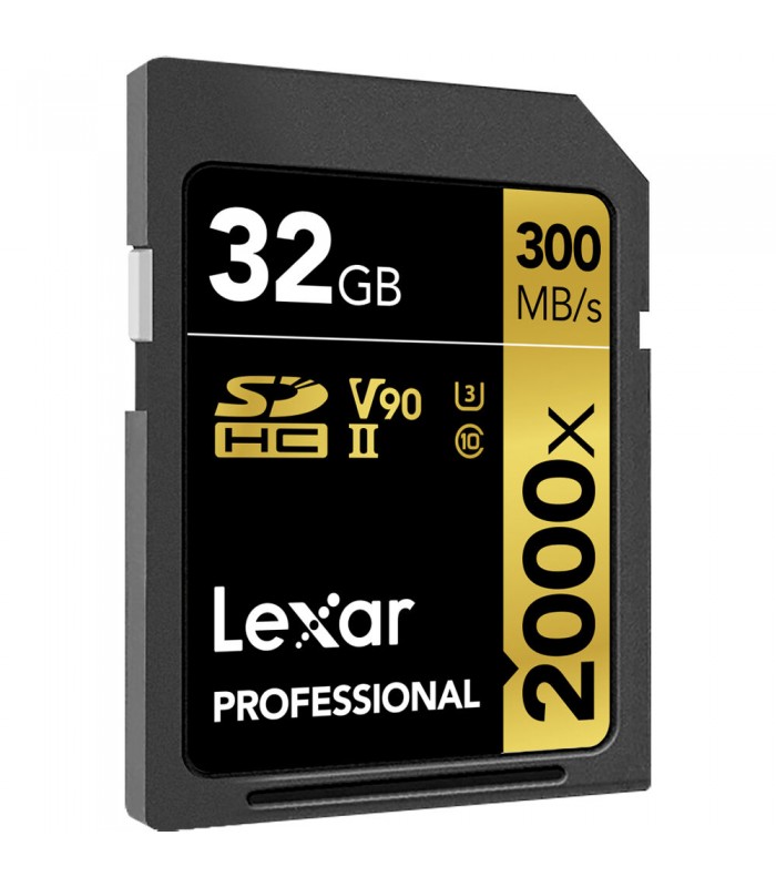 کارت حافظه ۳۲ گیگابایتی Lexar مدل Professional 2000x UHS-II SDHC