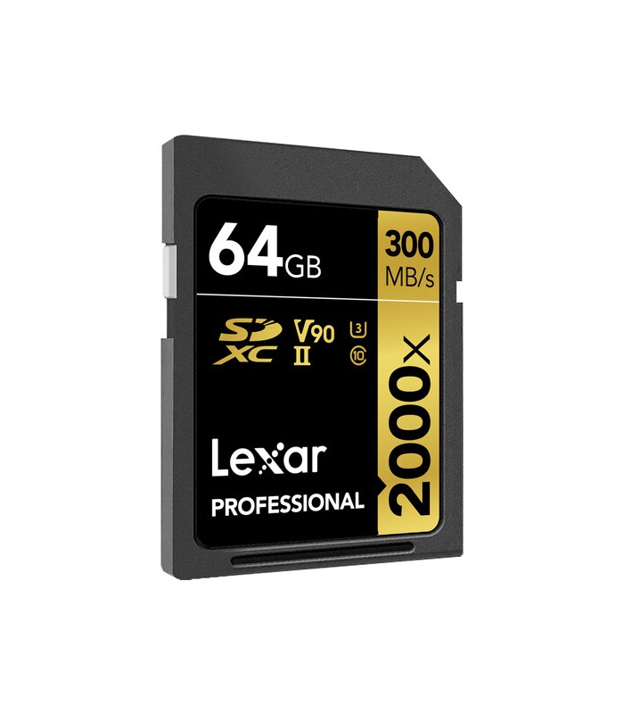 کارت حافظه ۶۴ گیگابایتی Lexar مدل Professional 2000x UHS-II SDXC