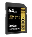 کارت حافظه ۶۴ گیگابایتی Lexar مدل Professional 2000x UHS-II SDXC
