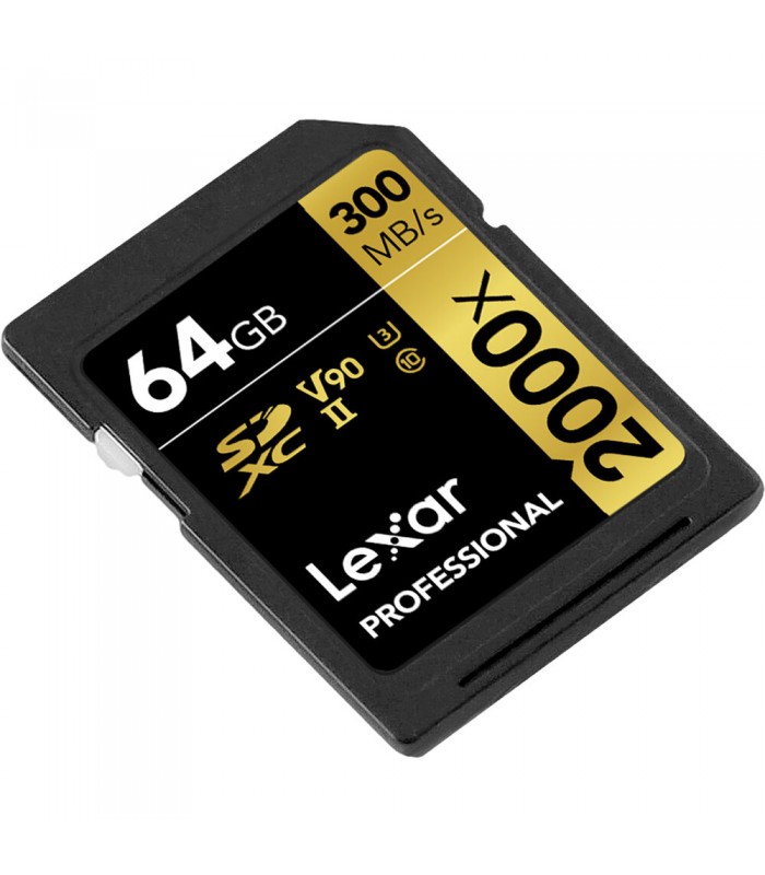 کارت حافظه ۶۴ گیگابایتی Lexar مدل Professional 2000x UHS-II SDXC