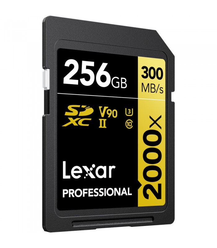 کارت حافظه ۲۵۶ گیگابایتی Lexar مدل Professional 2000x UHS-II SDXC