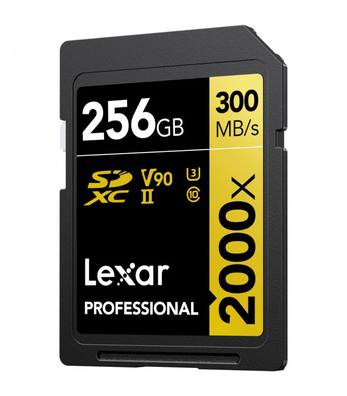 کارت حافظه ۲۵۶ گیگابایتی Lexar مدل Professional 2000x UHS-II SDXC