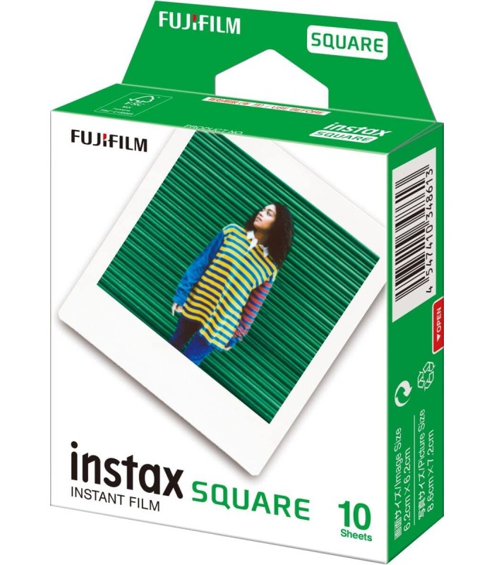 کاغذ عکس فوجی‌فیلم رنگ سفید INSTAX MINI مدل SQUARE white (ده برگ)