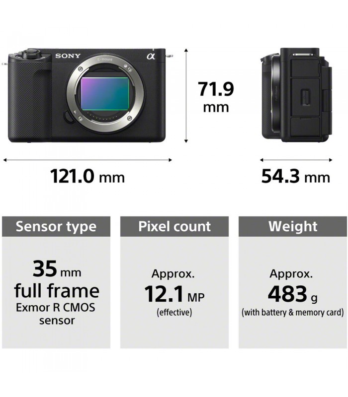 دوربین بدون آینه سونی مدل ZV-E1 - رنگ مشکی
