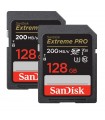 کیت ۲ عددی حرفه‌ای کارت حافظه ۱۲۸ گیگابایتی سن دیسک مدل Extreme PRO SDXC UHS-I 200MB/s