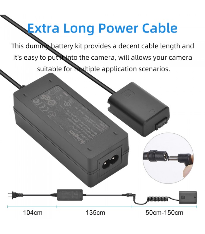 آداپتور برق مستقیم Kingma مناسب باتری NP-FW50