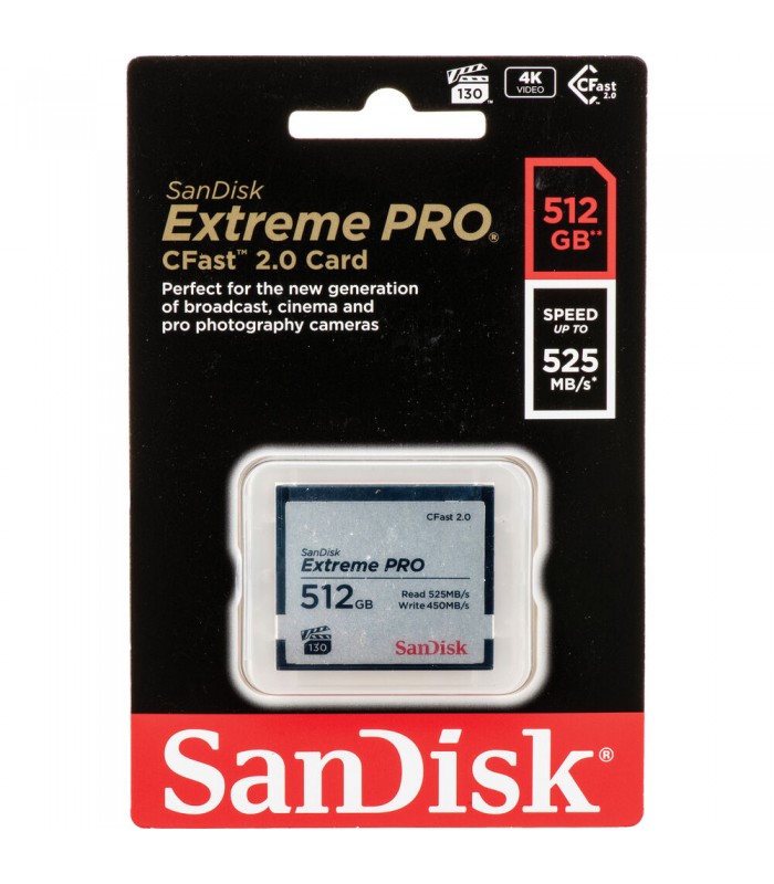کارت حافظه ۵۱۲ گیگابایتی سن دیسک مدل SanDisk Extreme PRO CFast 2.0