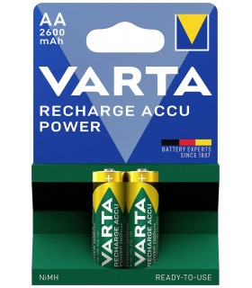 پک ۲ عددی باتری قابل شارژ قلمی وارتا مدل Varta Pre-Charged Ni-Mh 2600mAh