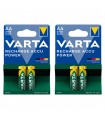 پک ۴ عددی باتری قابل شارژ قلمی وارتا مدل Varta Pre-Charged Ni-Mh 2100mAh