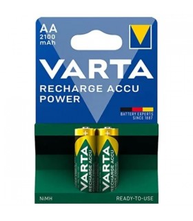 پک ۲ عددی باتری قابل شارژ قلمی وارتا مدل Varta Pre-Charged Ni-Mh 2100mAh