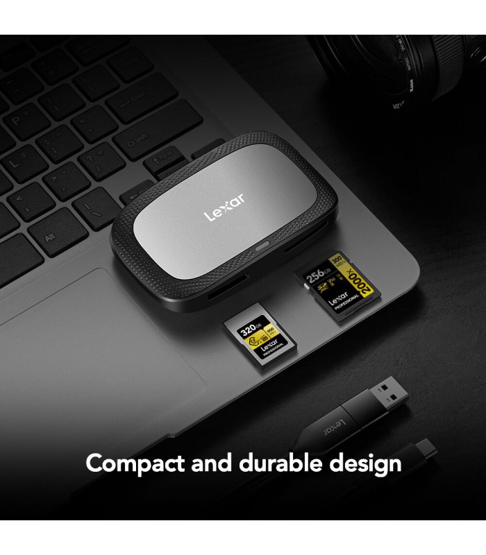 کیت رم ریدر و کارت حافظه ۳۲۰ گیگابایتی Lexar مدل Professional CFexpress Type A