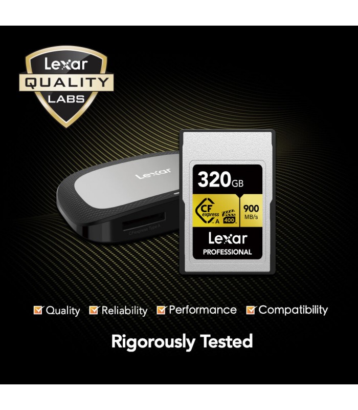 کیت رم ریدر و کارت حافظه ۳۲۰ گیگابایتی Lexar مدل Professional CFexpress Type A