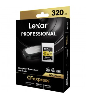 کیت رم ریدر و کارت حافظه ۳۲۰ گیگابایتی Lexar مدل Professional CFexpress Type A