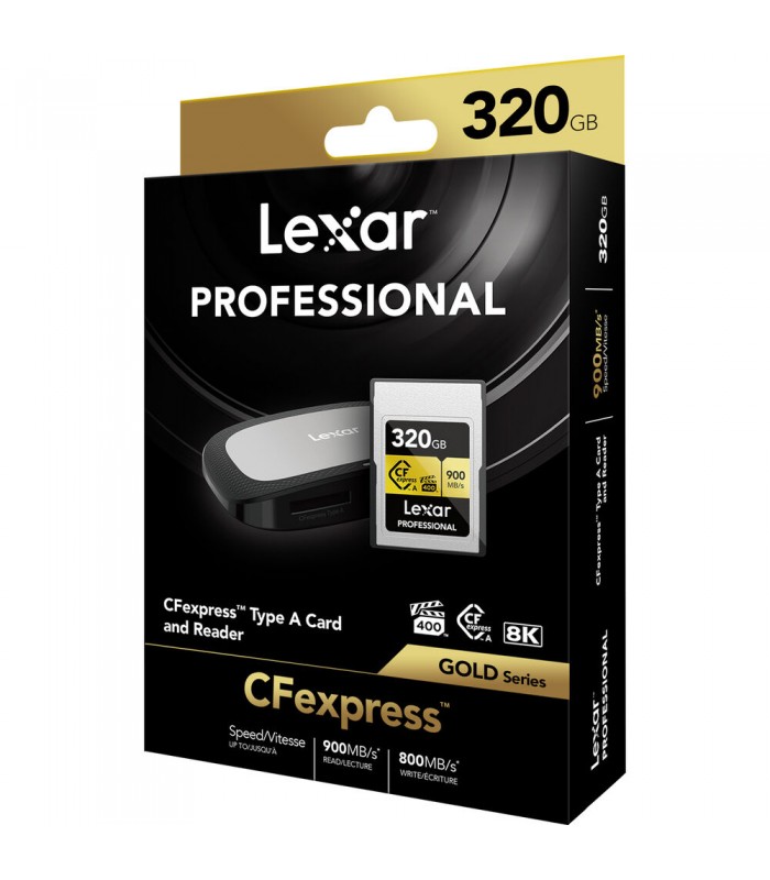 کیت رم ریدر و کارت حافظه ۳۲۰ گیگابایتی Lexar مدل Professional CFexpress Type A