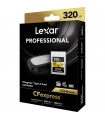 کیت رم ریدر و کارت حافظه ۳۲۰ گیگابایتی Lexar مدل Professional CFexpress Type A