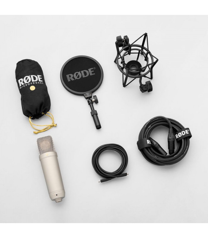 میکروفن کاندنسر رود مدل Rode NT1 نسل پنجم - رنگ نقره‌ای