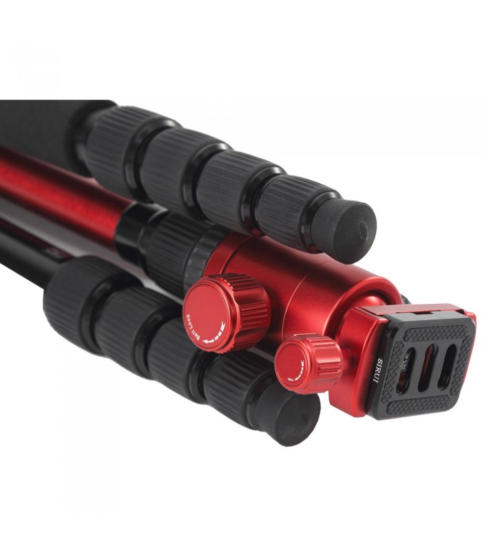 سه‌پایه آلومینیومی Sirui مدل T-005X همراه با بال هد - رنگ قرمز