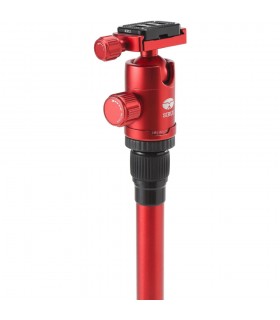 سه‌پایه آلومینیومی Sirui مدل T-005X همراه با بال هد - رنگ قرمز