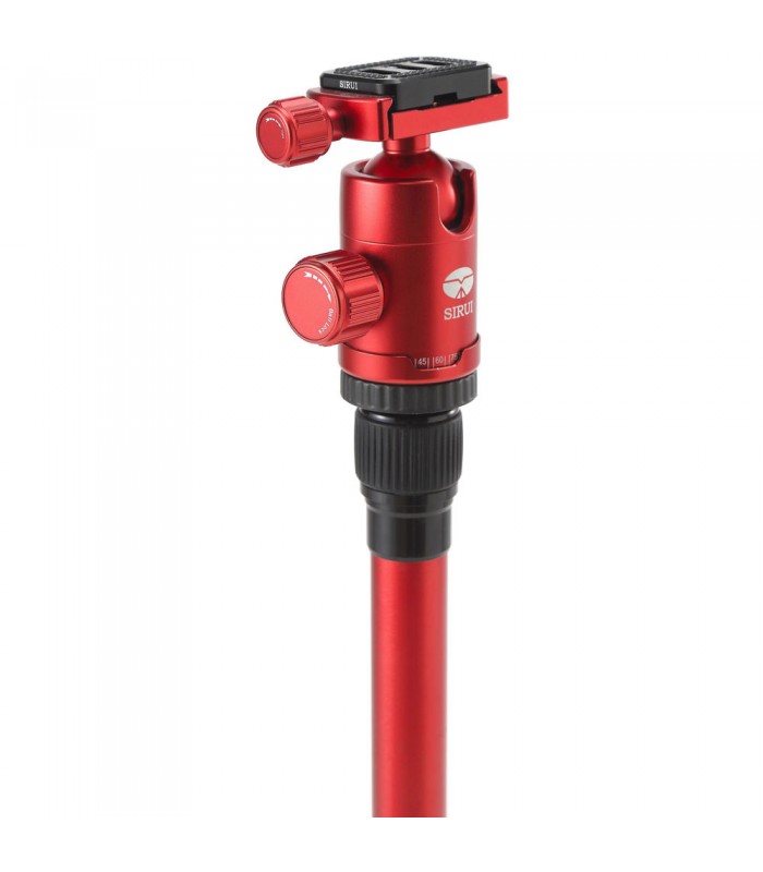 سه‌پایه آلومینیومی Sirui مدل T-005X همراه با بال هد - رنگ قرمز