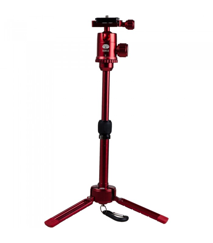 سه‌پایه رومیزی Sirui مدل 3T-35R همراه با بال هد - رنگ قرمز
