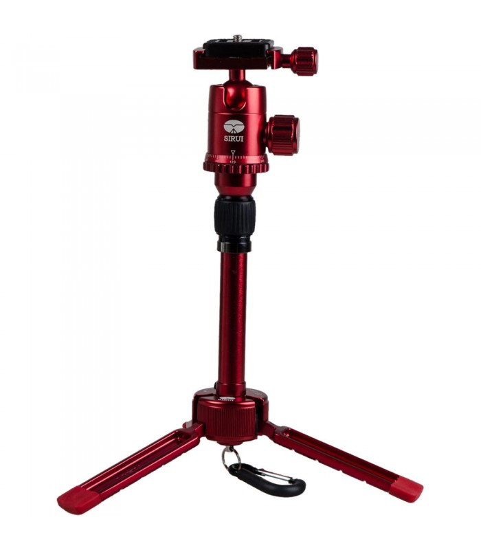 سه‌پایه رومیزی Sirui مدل 3T-35R همراه با بال هد - رنگ قرمز