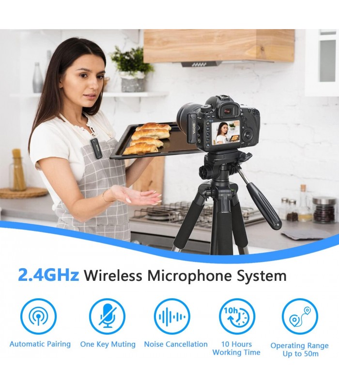 میکروفون بی سیم بویا مدل BY-WM3T2-M1 - 3.5mm TRS