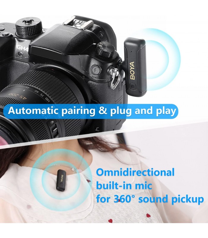 میکروفون بی سیم بویا مدل BY-WM3T2-M1 - 3.5mm TRS