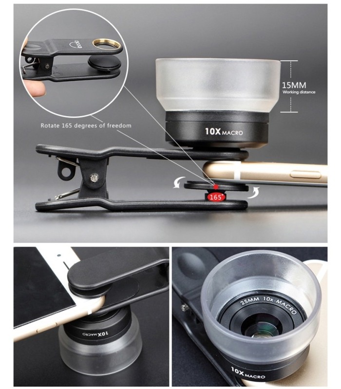 لنز ماکرو IBOOLO مدل Macro 10X - مناسب برای گوشی‌های هوشمند