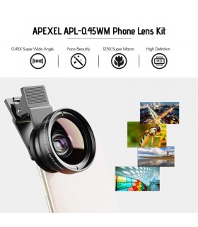 لنز واید/ماکرو Apexel - مناسب برای گوشی‌های هوشمند