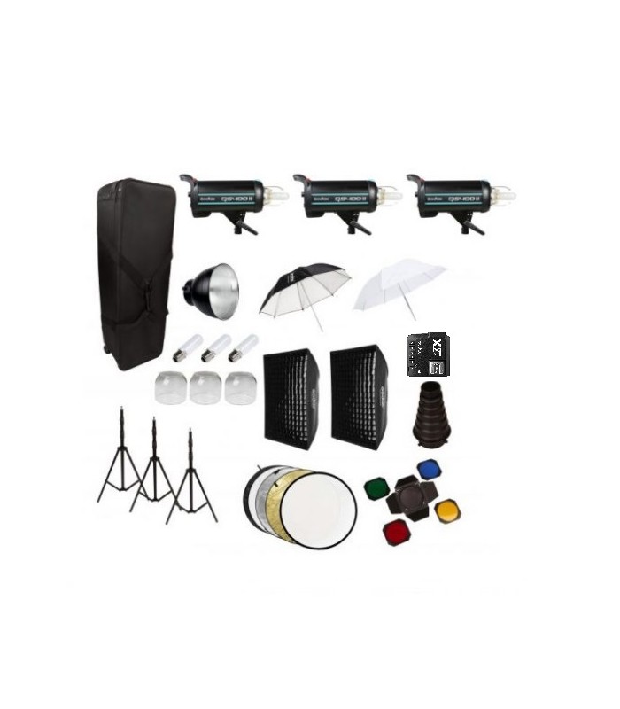 کیت فلاش استودیویی Godox QS400II با یک سال گارانتی