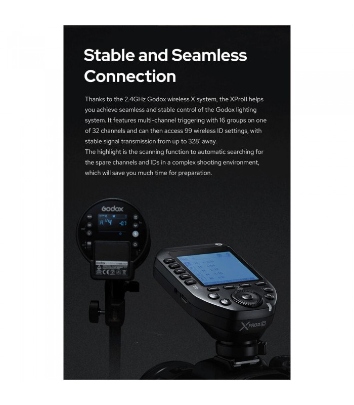 فرستنده رادیو تریگر گودوکس مدل Godox XPro II S TTL - مناسب برای دوربین‌های سونی