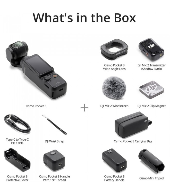 دوربین گیمبال DJI مدل اسمو پاکت ۳ کمبو | Osmo Pocket 3 Creator Combo