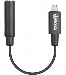 کابل مبدل لایتنینگ به ۳.۵ میلی‌متری TRS بویا مدل Boya BY-K8