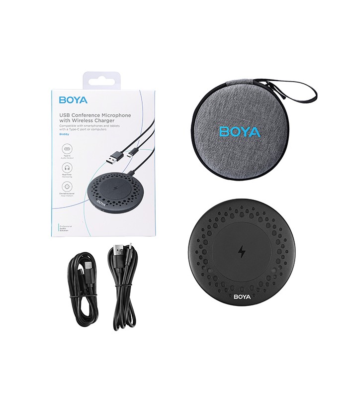 میکروفون کنفرانس و شارژر بی‌سیم بویا مدل Boya Blobby