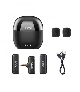 میکروفون بی سیم بویا مدل BY-WM3T2-M2 - 3.5mm TRS همراه با کیس شارژ