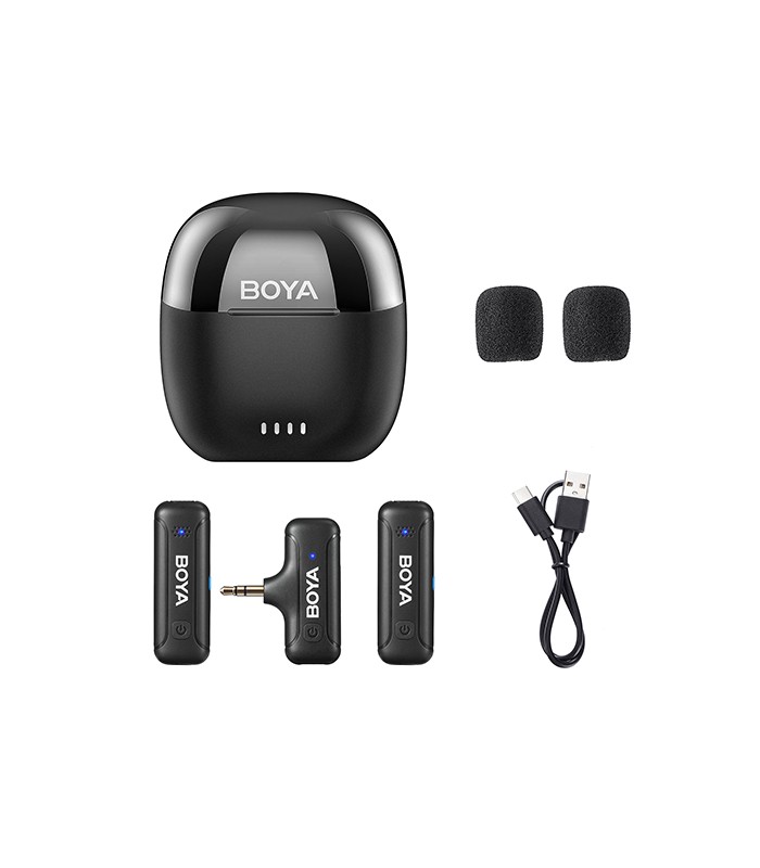 میکروفون بی سیم بویا مدل BY-WM3T2-M2 - 3.5mm TRS همراه با کیس شارژ