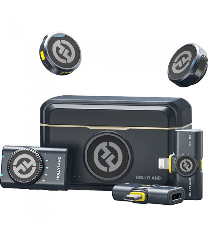 میکروفون بی‌سیم هالی‌لند پک کمبو مدل Hollyland LARK M2 DUO Combo | رنگ مشکی