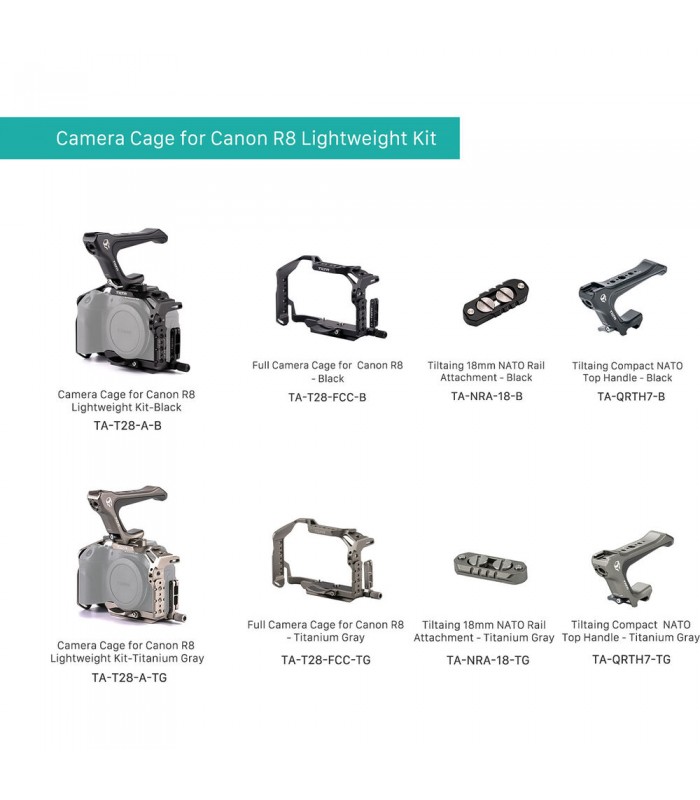 کیج دوربین تیلتا | Tilta مخصوص دوربین کانن R8 - مدل TA-T28-A-B