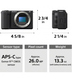 دوربین بدون آینه سونی مدل Sony ZV-E10 II Mirrorless Camera (Black) رنگ مشکی