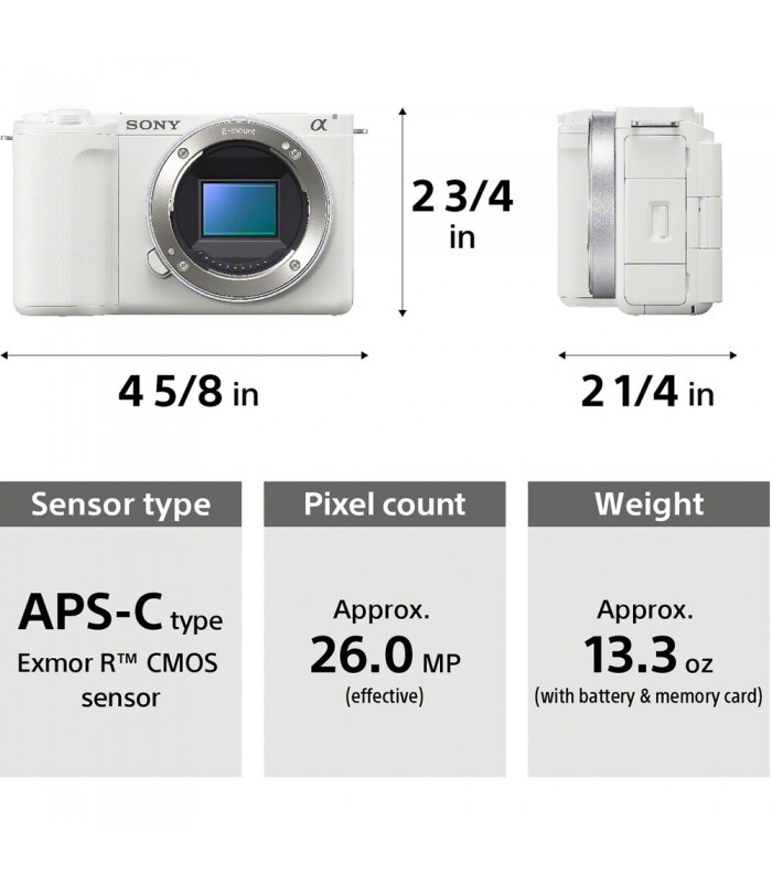 دوربین بدون آینه سونی مدل Sony ZV-E10 II Mirrorless Camera (White) رنگ سفید