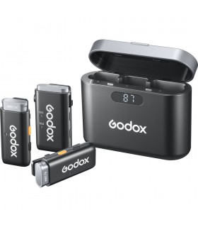میکروفون بی‌سیم دو‌کاناله گودکس مدلGodox WEC 2-Person Wireless Microphone System for Cameras and Mobile Devices (2.4 GHz)