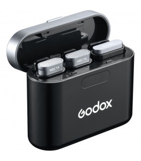 میکروفون بی‌سیم دو‌کاناله گودکس مدلGodox WEC 2-Person Wireless Microphone System for Cameras and Mobile Devices (2.4 GHz)