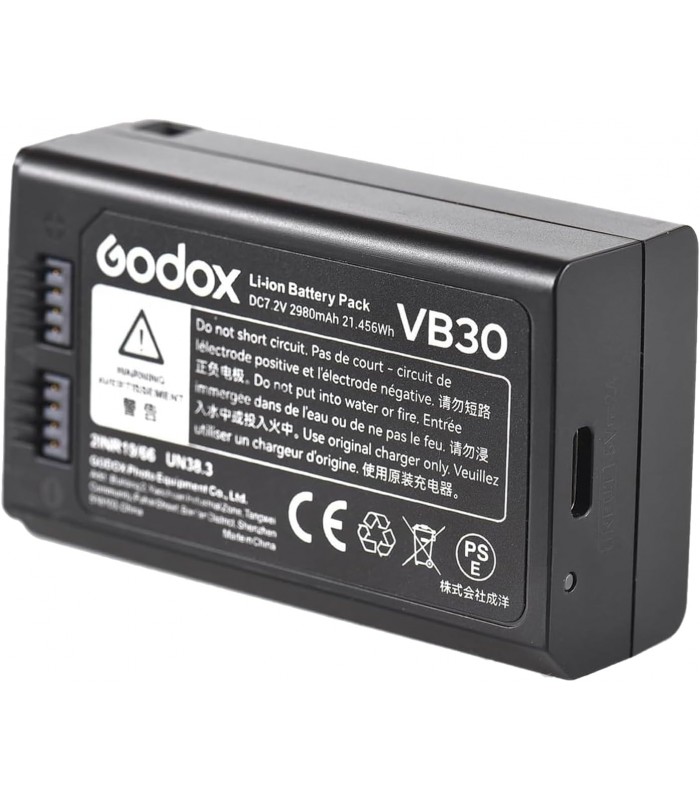 باتری قابل شارژ مناسب برای فلاش v1 pro گودکس مدل Godox VB30 Battery for V1Pro Flash Head