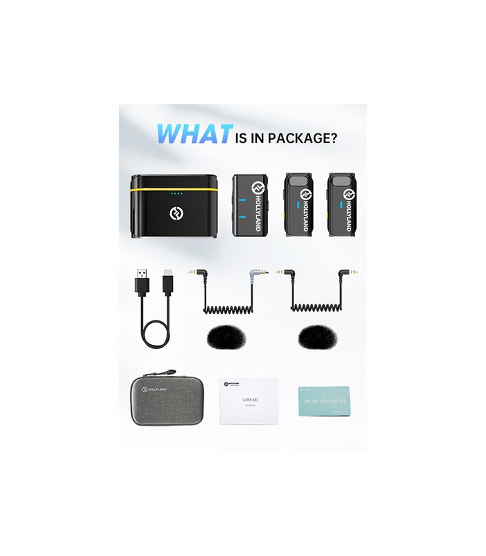 میکروفون یقه‌ای هالی‌لند مدل Hollyland LARK M1 Duo | رنگ مشکی