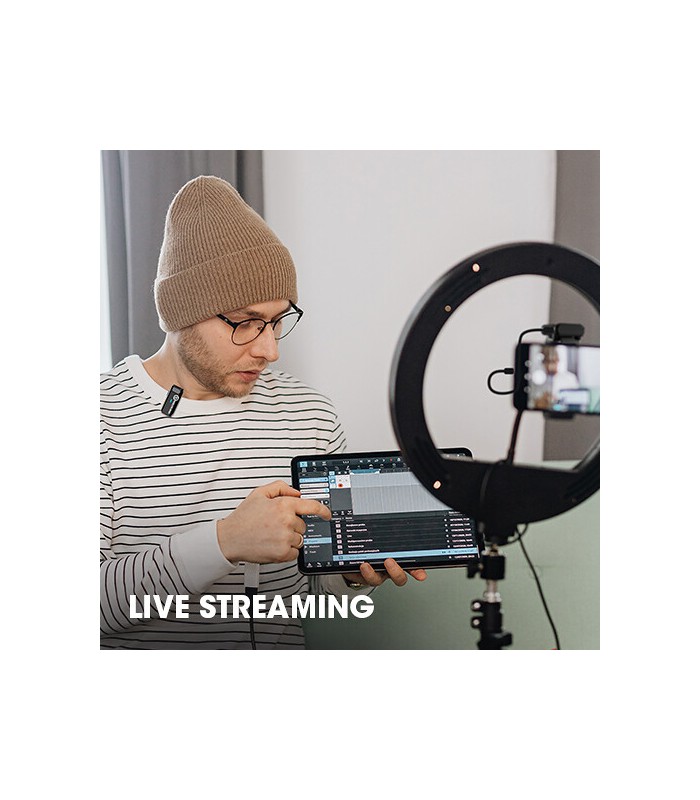 میکروفون یقه‌ای هالی‌لند مدل Hollyland LARK M1 Duo | رنگ مشکی