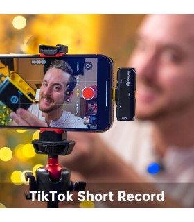 میکروفون یقه‌ای لایتنینگ هالی‌لند مدل Hollyland LARK C1 DUO for iOS | رنگ مشکی